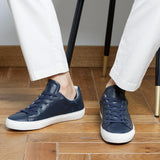 The Tumbled Leather - Navy Blue