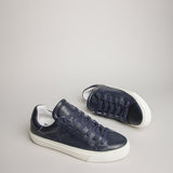 The Tumbled Leather - Navy Blue