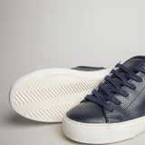 The Tumbled Leather - Navy Blue